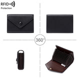 leather travel wallet card holder