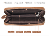 Otto Unisex Tall Leather Travel Wallet 