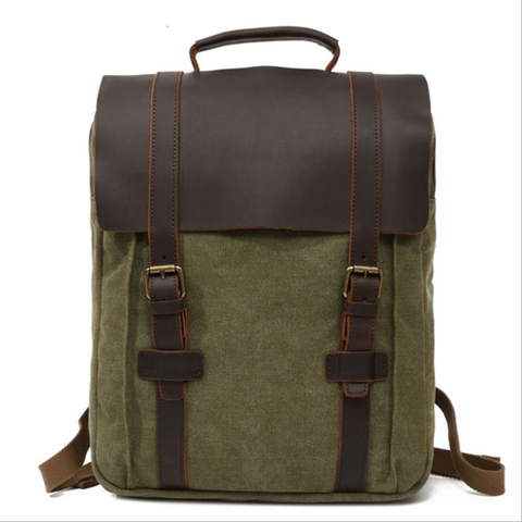 A green and brown waxed waterproof