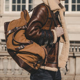 Vintage Military Travel Luggage Duffel 
 