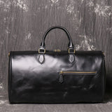 Edler Retro Cowhide Shoulder Duffel Travel Bag