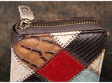 Vintage Colourfull Leather Tall Purse for Women