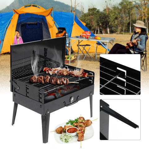 Foldable Stainless Steel Charcoal BBQ Grill