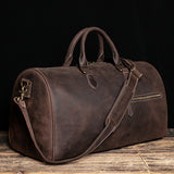 Edler Retro Cowhide Shoulder Duffel Travel Bag