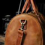 Edler Retro Cowhide Shoulder Duffel Travel Bag