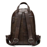 Leather Patchwork Travel Day Laptop Backpack