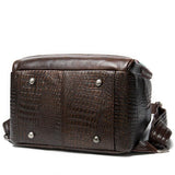Leather Patchwork Travel Day Laptop Backpack