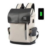 Anti-theft Waterproof Faux Leather Travel Backpack