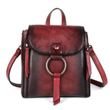 Retro Cow Hide Leather Pack for Women 