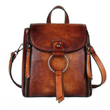 Retro Cow Hide Leather Pack for Women 