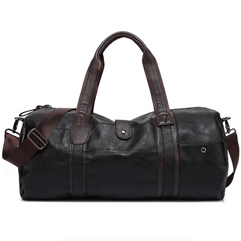 Shub-02 Faux Leather Gym-Travel Duffel Handbag 
