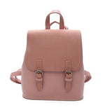Pink faux leather mini tote backpack